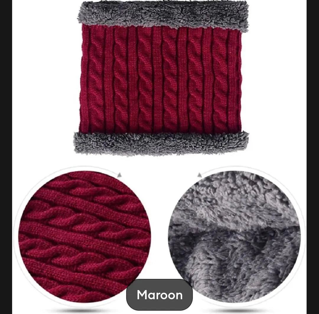 Wool Cap With Neck Warmer| Beanie | Neck Warmer Scarf Wool Cap With Neck Warmer| Beanie | Neck Warmer Scarf