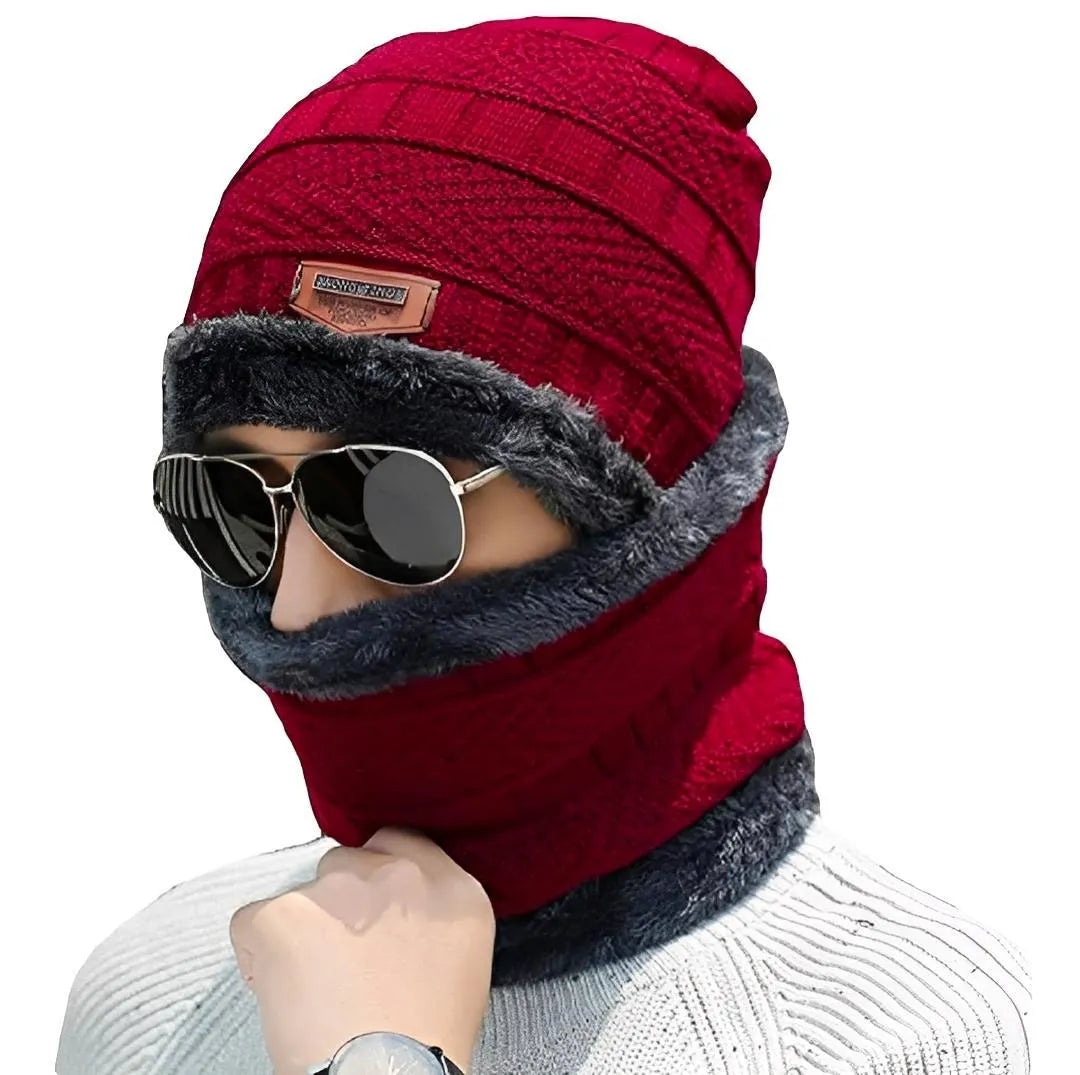 Wool Cap With Neck Warmer| Beanie | Neck Warmer Scarf Wool Cap With Neck Warmer| Beanie | Neck Warmer Scarf