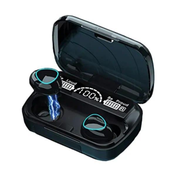 M10 Digital Display Case Earbuds, Black M10 Digital Display Case Earbuds, Black