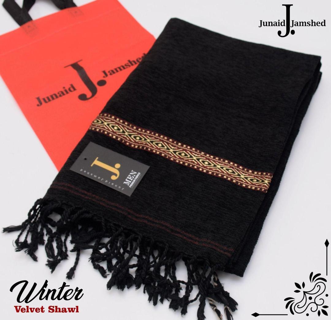 Luxurious Black Embroidered Velvet Shawl - 1 Pc Luxurious Black Embroidered Velvet Shawl - 1 Pc
