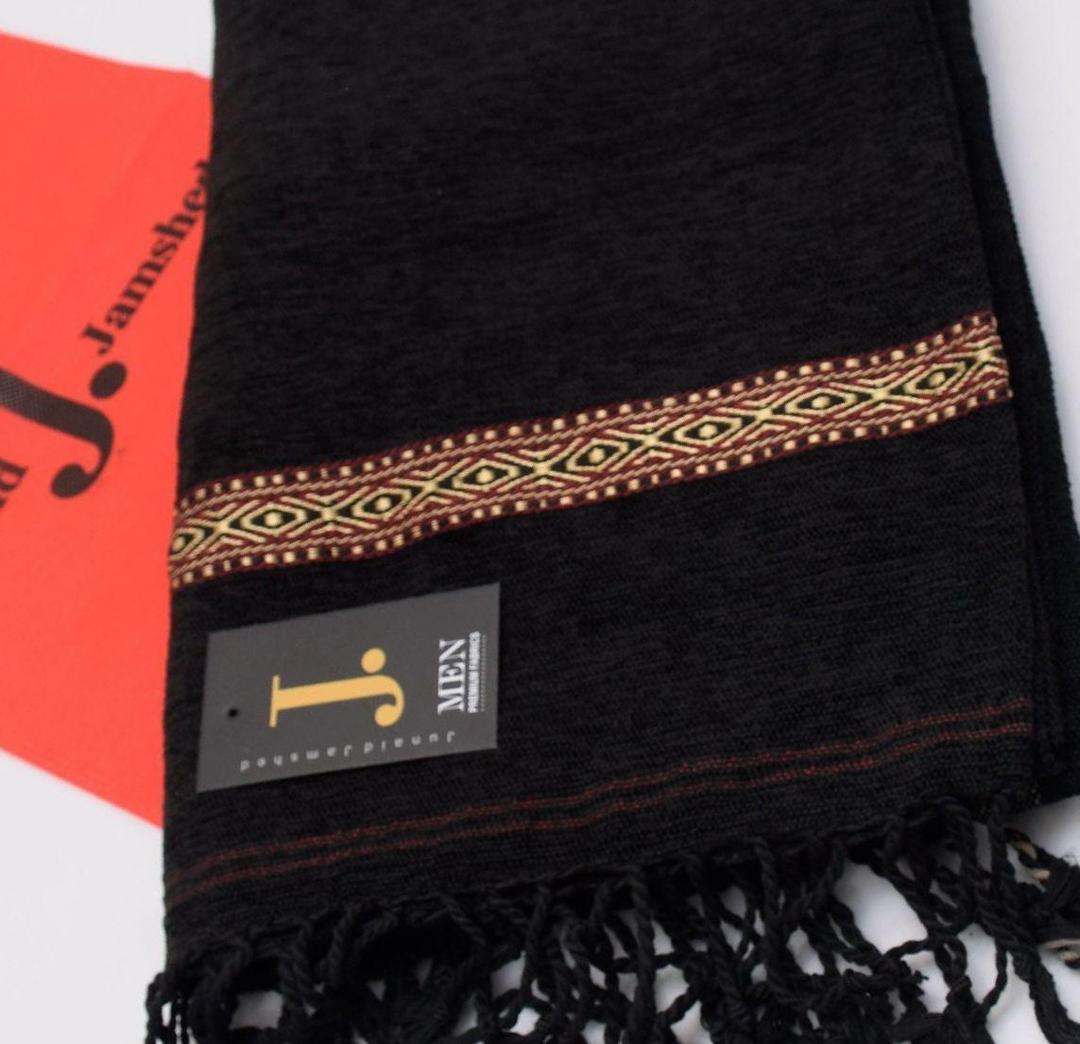 Luxurious Black Embroidered Velvet Shawl - 1 Pc Luxurious Black Embroidered Velvet Shawl - 1 Pc